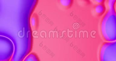 3D动画美丽泡泡粉紫抽象动画渐变